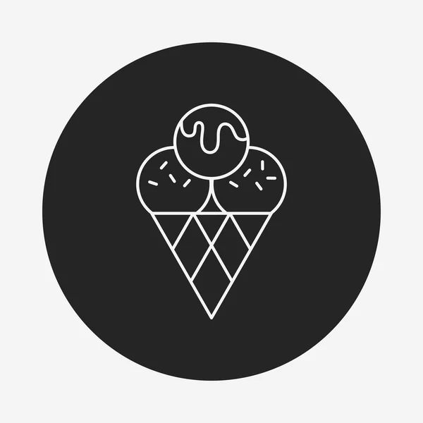 Icono de línea de helado — Vector de stock