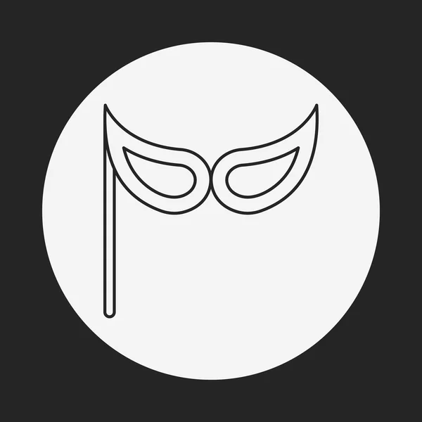 Partido máscara línea icono — Vector de stock