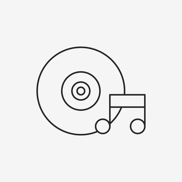Icono de línea de reproductor de música — Vector de stock
