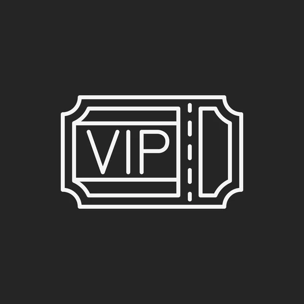 Icono de línea de ticket vip — Vector de stock