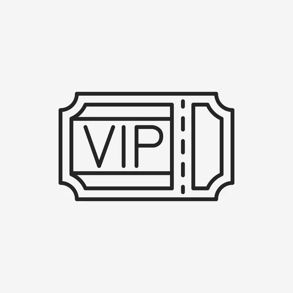 Ícone de linha de ingresso VIP — Vetor de Stock