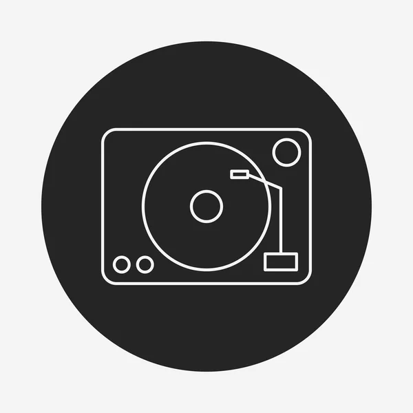 DJ icono de línea de disco — Archivo Imágenes Vectoriales