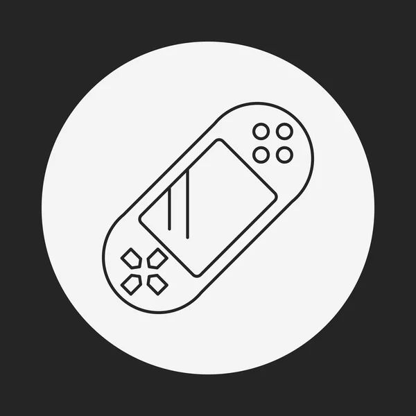 Handheld game consoles line icon — Stock Vector
