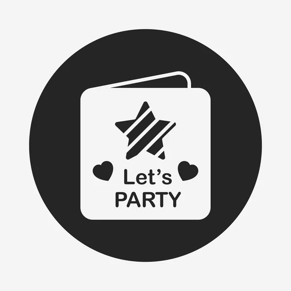 Party card icon — Stock Vector