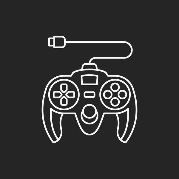 Juego controlador línea icono — Vector de stock