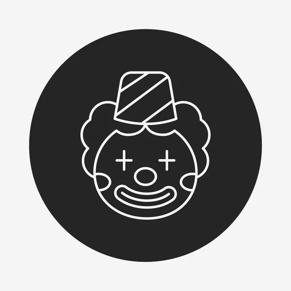 Clown line icon — Stock Vector