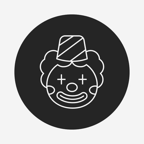 clown line icon