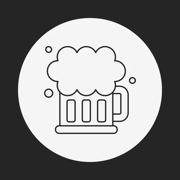 Icono de línea de cerveza — Archivo Imágenes Vectoriales