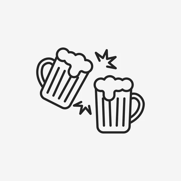 Ikona linii piwa — Wektor stockowy