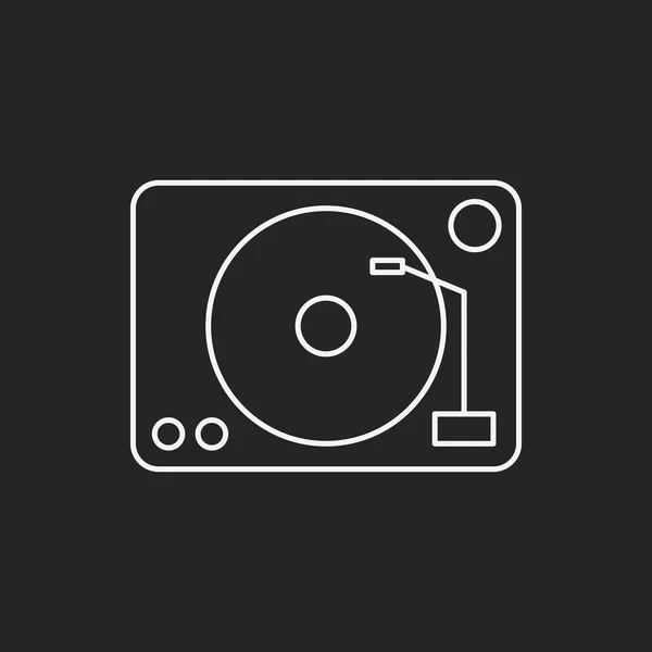DJ icono de línea de disco — Archivo Imágenes Vectoriales