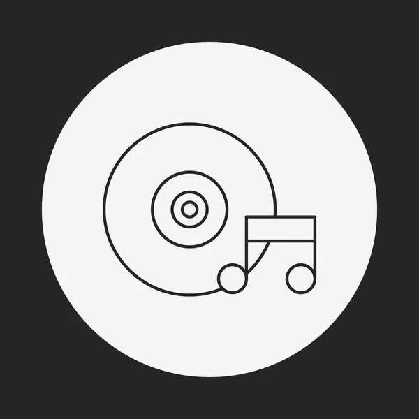 Піктограма лінії музичного плеєра — стоковий вектор