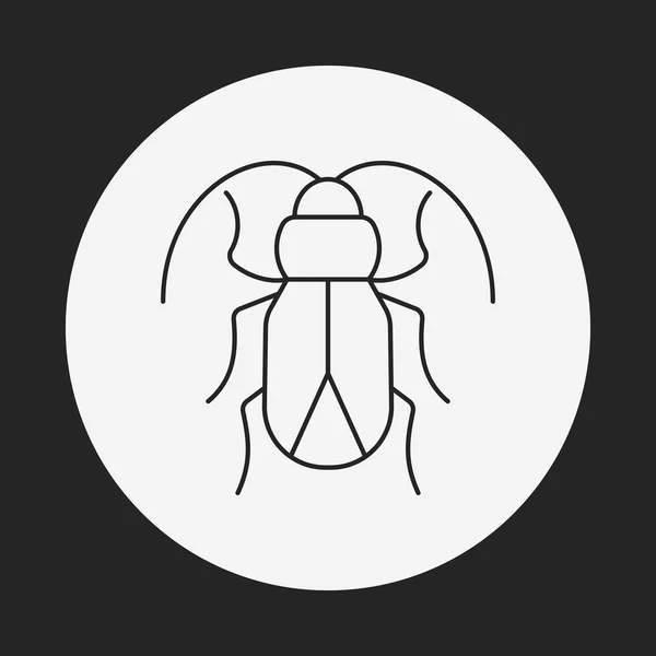 Línea de insectos icono — Vector de stock