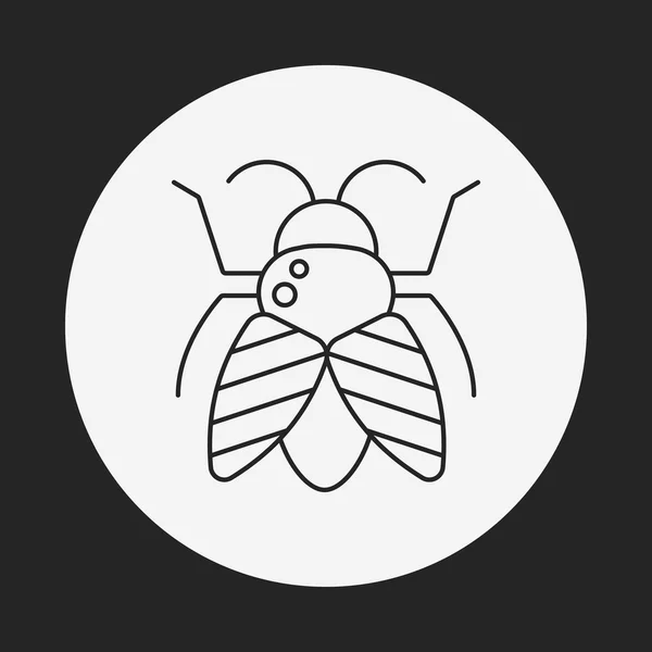 Línea de insectos icono — Vector de stock