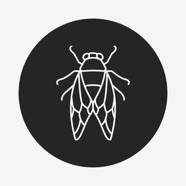 Línea de insectos icono — Vector de stock