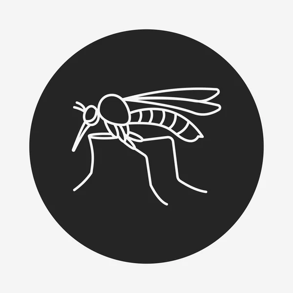 Línea de insectos icono — Vector de stock