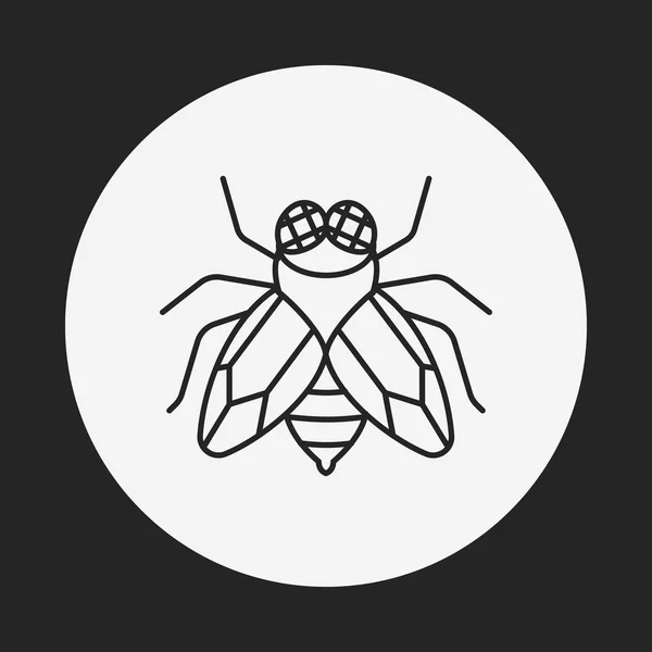 Línea de insectos icono — Vector de stock