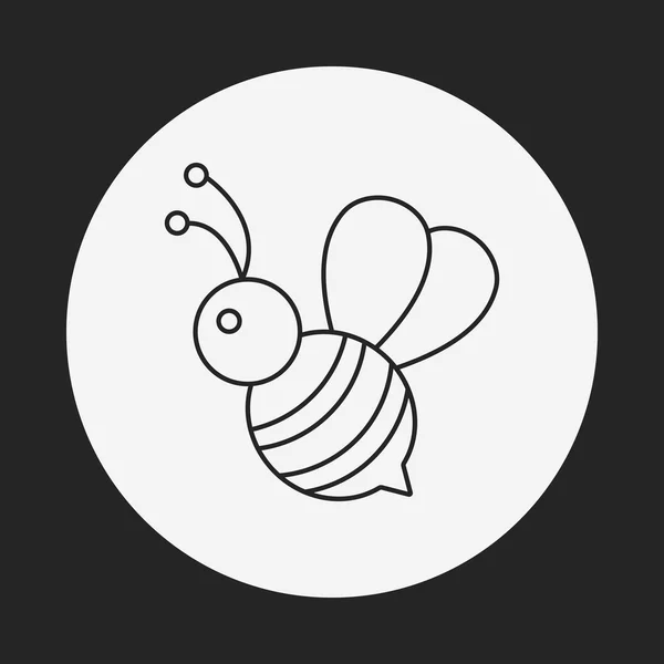 Línea de insectos icono — Vector de stock