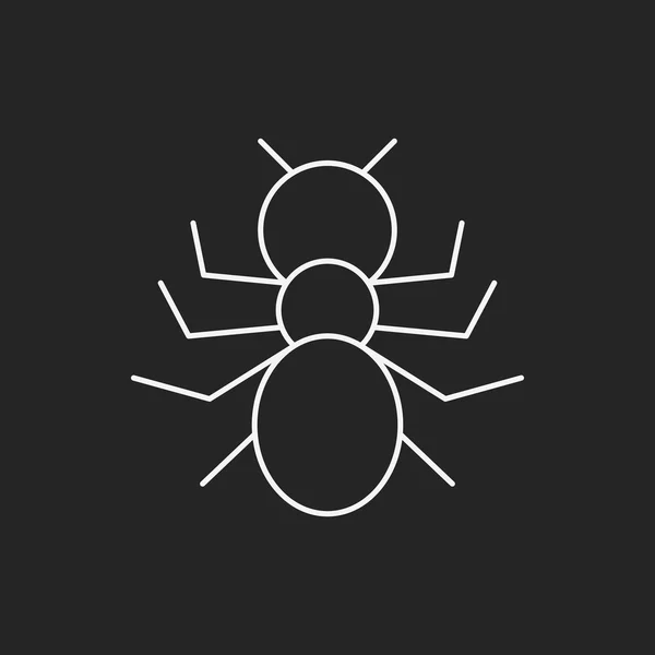 Línea de insectos icono — Vector de stock