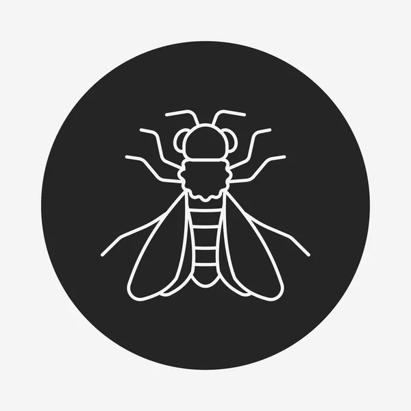 Línea de insectos icono — Vector de stock