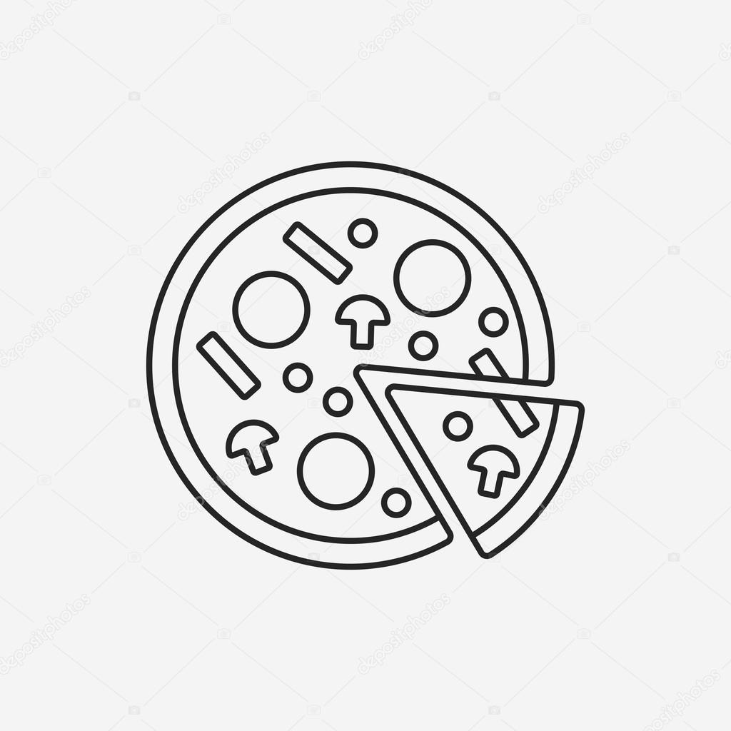 pizza line icon