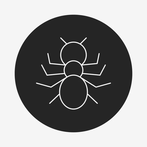 Línea de insectos icono — Vector de stock