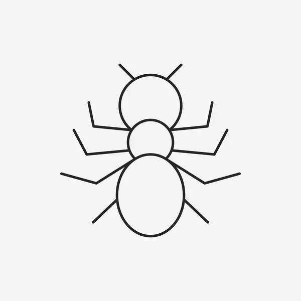 Böcek satırı simgesi — Stok Vektör