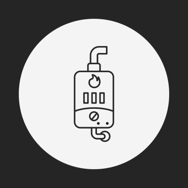 Su ısıtıcı hattı simgesi