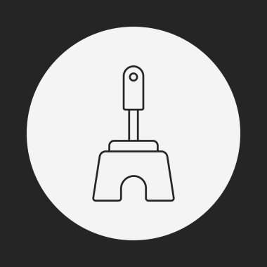 Tuvalet dalgıç ve fırça satırı simgesi