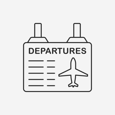 Havaalanı bilgi yönetim kurulu satırı simgesi