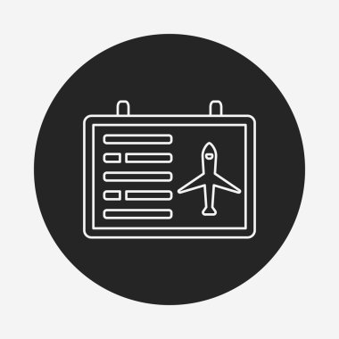 Havaalanı bilgi yönetim kurulu satırı simgesi