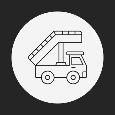 Havaalanı merdiven satırı simgesi