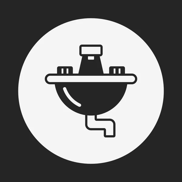 Waschbecken-Symbol — Stockvektor