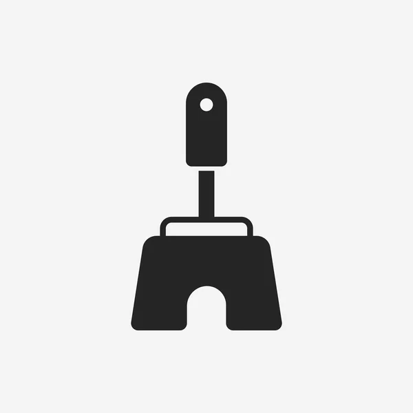 Stantuffo WC e icona pennello — Vettoriale Stock