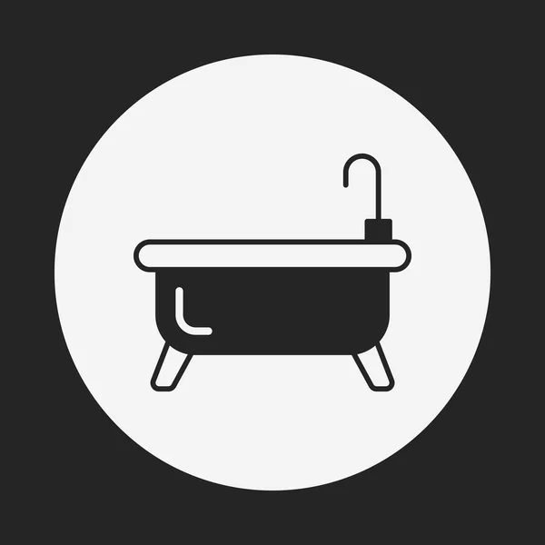 Icono de bañera — Vector de stock