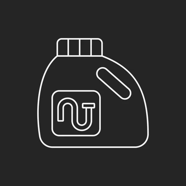 Icono de línea de detergente de lavandería — Vector de stock