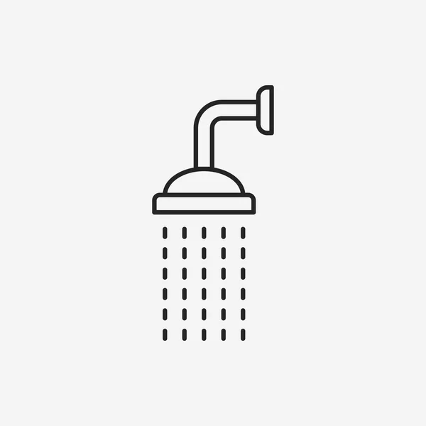 Showerheads line icon — Stock Vector