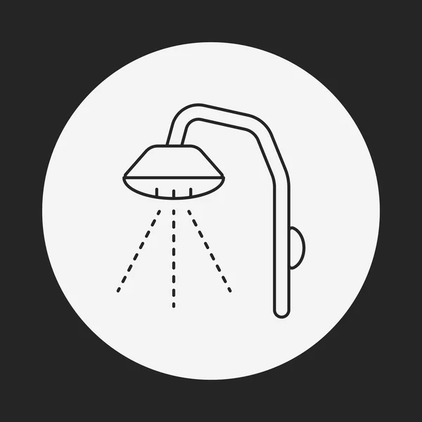 Showerheads line icon — Stock Vector