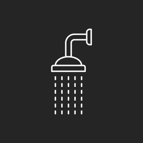 Cabezales de ducha línea icono — Vector de stock