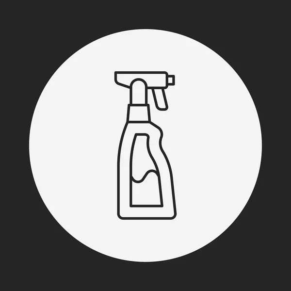 Plato detergente línea icono — Vector de stock