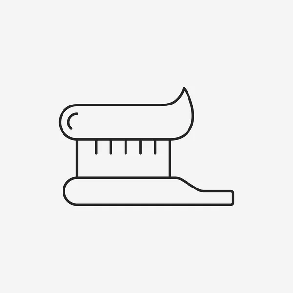 Ikona čáry zubního kartáčku — Stockový vektor