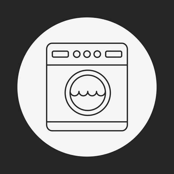 Washing machine line icon — Stock Vector