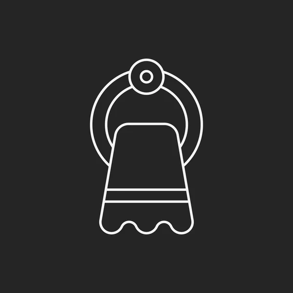 Handdoek lijn pictogram — Stockvector