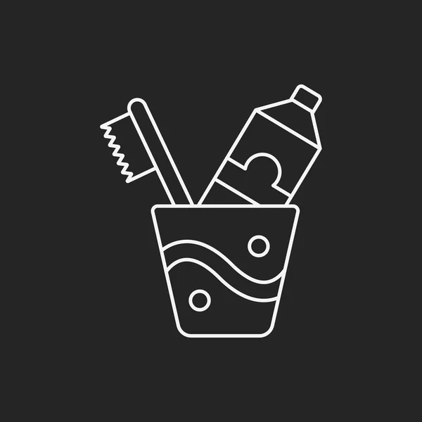 Icône brosse à dents — Image vectorielle