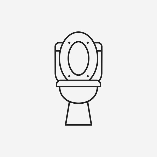 Toilet seat line icon