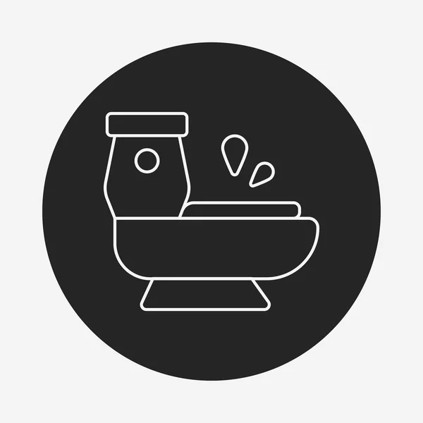 Icône de ligne de siège de toilette — Image vectorielle