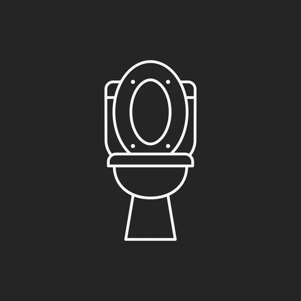 Tuvalet oturağı çizgisi simgesi — Stok Vektör