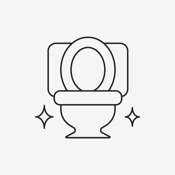 Ikon baris kursi toilet - Stok Vektor