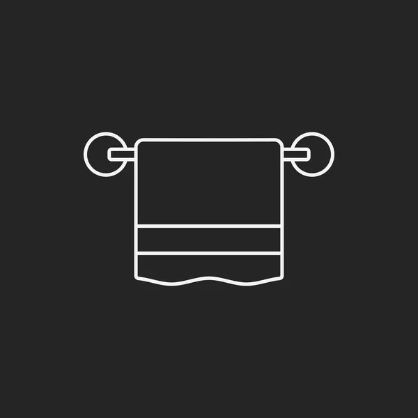 Handdoek lijn pictogram — Stockvector
