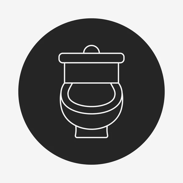 Toilet stoel lijn pictogram — Stockvector