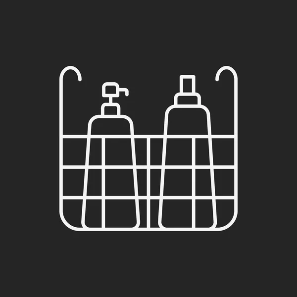 Icône de ligne de shampooing — Image vectorielle